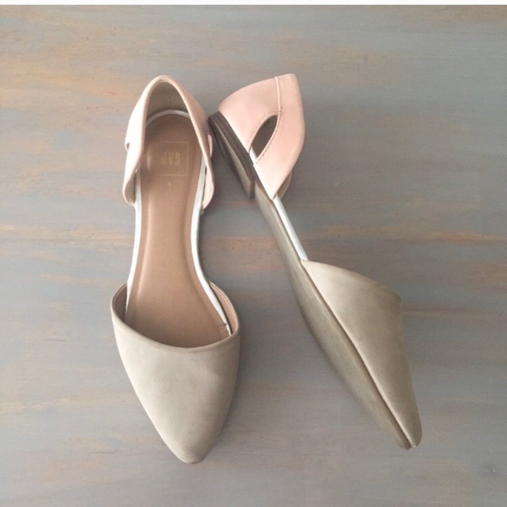 Gap Beige and Blush Pointed Flats size 9